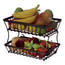 Fruteira Metálica 2 Andares - Preta