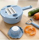 Kit Ralador e Fatiador de Vegetais Multifuncional - 12 Peças
