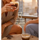 kit 2 Copo Café 90ml Vidro Borossilicato Coração Amor Love Dupla Camada Sem Alça