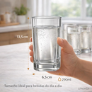 Jogo 6 Copos de Vidro Quadrado Texas 290ml Suco Água Refrigerante LuxoJogo 6 Copos Quadrado Texas