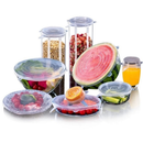 Kit 6 Tampas Silicone Vedação Potes Jarras Panelas Alimentos Cozinha Reutilizável