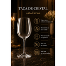 Jogo de Taças Vinho Cristal 440 ou 615ml c/ 6 ou 12 Unidades Drinks Água Resistente Sofisticação