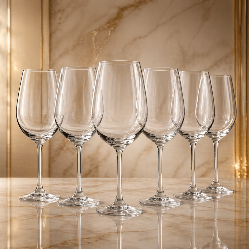 Jogo de Taças Vinho Cristal 440 ou 615ml c/ 6 ou 12 Unidades Drinks Água Resistente Sofisticação