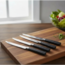 Kit 6 Facas de Mesa em Aço Inox Cabo Preto Linha Gramado achadinho