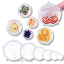 Kit 6 Tampas Silicone Vedação Potes Jarras Panelas Alimentos Cozinha Reutilizável