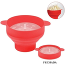 Pipoqueira Silicone Microondas Pipoca Sem Óleo Cozinha Saudável Dobrável Tampa