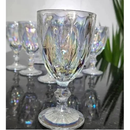 Conjunto 6 Taças Vidro Coloridas Bebidas Vinho Água Mesa Festa Elegante