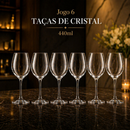 Jogo de Taças de Vinho Cristal 440ml ou 615ml