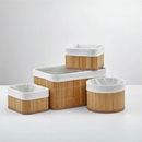 Conjunto de 4 Cestos Organizadores em Bambu Natural Multiuso achadinho