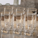 Jogo 6 Copos de Vidro Quadrado Texas 290ml Suco Água Refrigerante LuxoJogo 6 Copos Quadrado Texas
