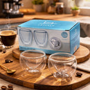 Kit 2 Copo Café 90ml Vidro Borossilicato Coração