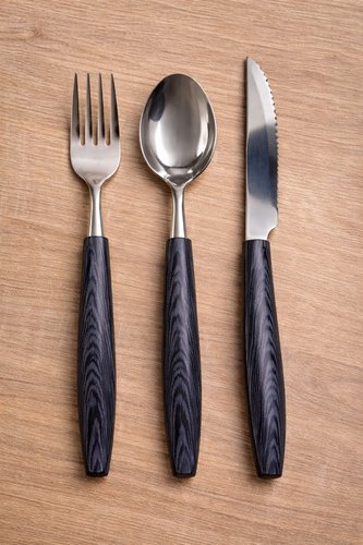 Talheres 12 Peças Inox Premium Preta