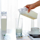 Garrafa Vidro Tampa Leite Sucos Bebidas Geladeira Mesa Cozinha Recipiente