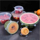 Kit 6 Tampas Silicone Vedação Potes Jarras Panelas Alimentos Cozinha Reutilizável