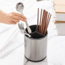 Porta-Talheres em Inox com Escorredor e Divisórias para Utensílios de Cozinha achadinho