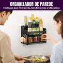 Organizador de Parede Multiuso para Cozinha com Suporte de Temperos e Utensílios achadinho
