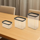 Kit 3 Potes Plásticos Transparentes Vedação Alimentos Mantimentos Cozinha Geladeira