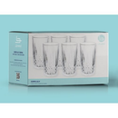 Conjunto 6 Copos Vidro Transparentes 280 ml Design Moderno Resistentes Mesa Bebidas