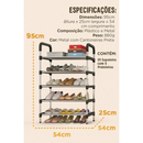 Sapateira Vertical Ajustável com 5 Prateleiras para até 18 Pares achadinho