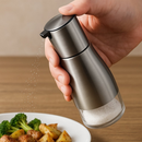 Porta Temperos de Vidro 320ml com Detalhes em Inox para Cozinha achadinho