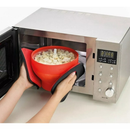 Pipoqueira Silicone Microondas Pipoca Sem Óleo Cozinha Saudável Dobrável Tampa
