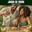 Jarra Vidro Transparente 1 Litro Design Moderno Uso Diário Água Suco Mesa Cozinha