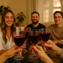 Conjunto 6 Taças Vidro Coloridas Bebidas Vinho Água Mesa Festa Elegante