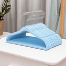 Kit de Cabides de Veludo Antiderrapantes para Organização de Closet achadinho