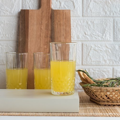 Conjunto 6 Copos Vidro Transparentes 280 ml Design Moderno Resistentes Mesa Bebidas