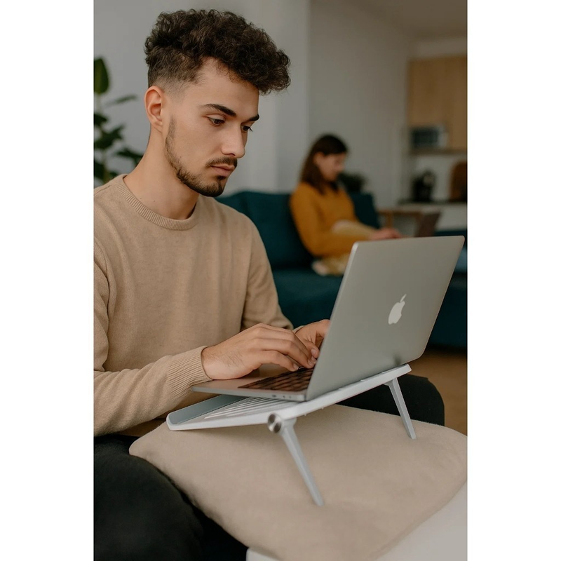 Suporte Dobrável para Notebook Ajustável Ergonômico Antiderrapante para Mesa achadinho