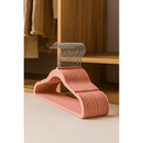 Kit de Cabides de Veludo Antiderrapantes para Organização de Closet achadinho