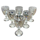 Conjunto 6 Taças Vidro Coloridas Bebidas Vinho Água Mesa Festa Elegante
