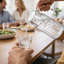 Jarra Vidro Transparente 1 Litro Design Moderno Uso Diário Água Suco Mesa Cozinha