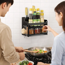 Organizador de Parede Multiuso para Cozinha com Suporte de Temperos e Utensílios achadinho