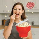 Pipoqueira Silicone Microondas Pipoca Sem Óleo Cozinha Saudável Dobrável Tampa