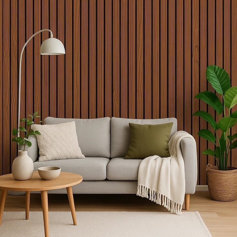 Papel de Parede Decorativo Cinza Estilo Ripado para Ambientes Internos achadinho