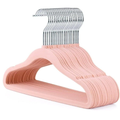 Kit de Cabides de Veludo Antiderrapantes para Organização de Closet achadinho