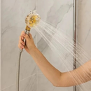 Ducha Portátil Manual de Alta Pressão Multiuso Prata e Dourada