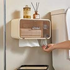 Organizador de Banheiro com Suporte para Papel Higiênico e Acessórios achadinho