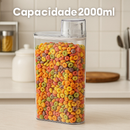 Dispenser Plástico Transparente Tampa Hermética Dosador Recipiente Líquido Cozinha