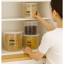 Kit 4 Potes Plástico Conserva Armazenar Tampa Arroz Feijão Recipiente Cozinha