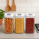 Kit 3 Potes Vasilha Armazena Feijão Arroz Cozinha Conserva Alimento Recipiente