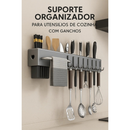 Suporte Organizador Utensílios Cozinha 10 Ganchos Porta Talheres Decoração