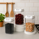 Kit 3 Potes Vasilha Armazena Feijão Arroz Cozinha Conserva Alimento Recipiente