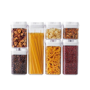 Kit 7 Potes Acrílico Armazenamento Cereais Arroz Feijão Condimentos Recipientes