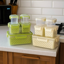 Kit 5 Potes Alimentos Recipientes Plástico Conserva Cozinha Organizador