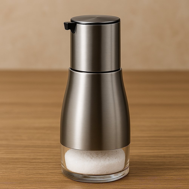 Porta Temperos Vidro 320ml Inox Transparente Elegante Moderno Funcional Prático