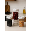 Kit 3 Potes Vasilha Armazena Feijão Arroz Cozinha Conserva Alimento Recipiente