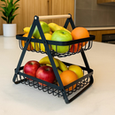 Fruteira Alça Madeira Cesto Frutas Organizador Cozinha Prateleira