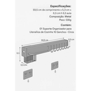 Suporte Organizador Cozinha 10 Ganchos